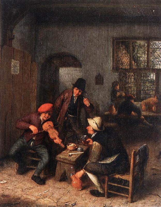 Interior of a Tavern with Violin Player sg, OSTADE, Adriaen Jansz. van